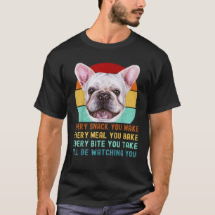 Camiseta Frenchie ou cachorro francês Cachorro todo lanche 