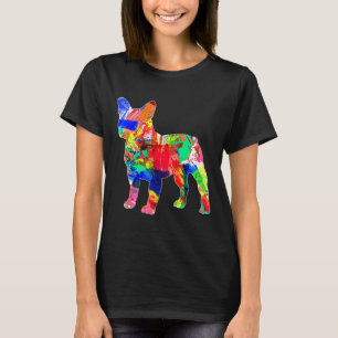 Camiseta Frenchie Trippy Watercolor - Psicodélico Colorido