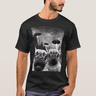 Camiseta Frenchie UFO Selfie Alienígena de Bulldog Francês