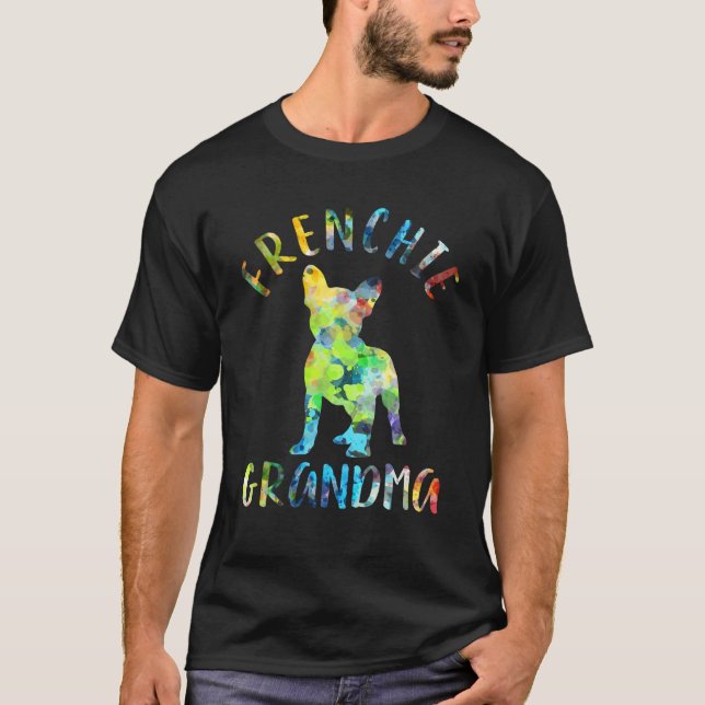 Camiseta Frenchie vovó Engraçado Proprietário do Bulldog Fr (Frente)