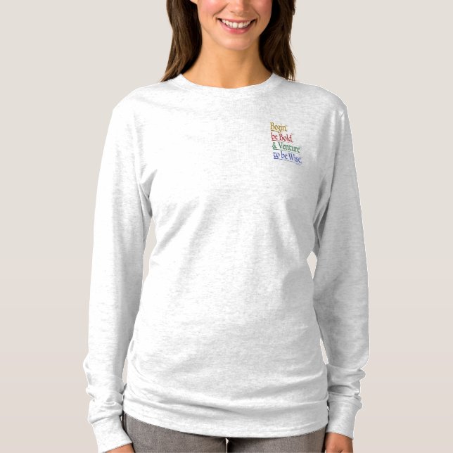 Camiseta Frente (canto) - Leve longa manga de cota de caval (Frente)