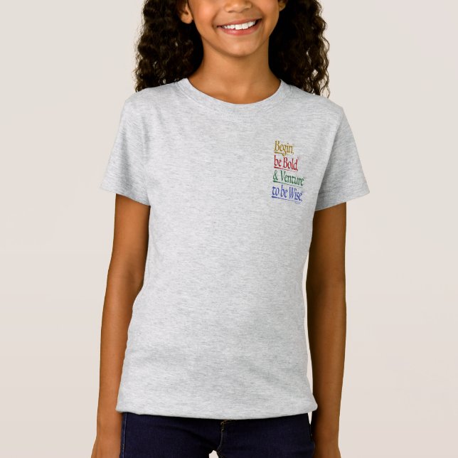 Camiseta Frente (canto) - Magia Horace Cita Slim de Meninas (Frente)