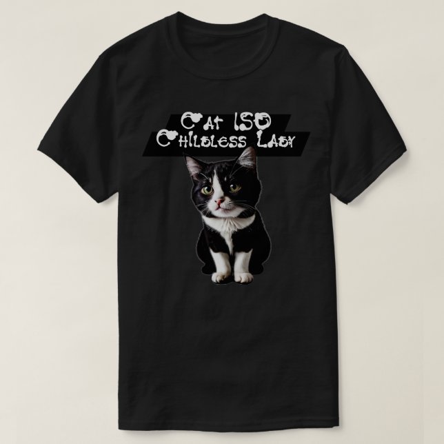 Camiseta Frente de Lady Sem Fios de Cat ISO (Frente do Design)