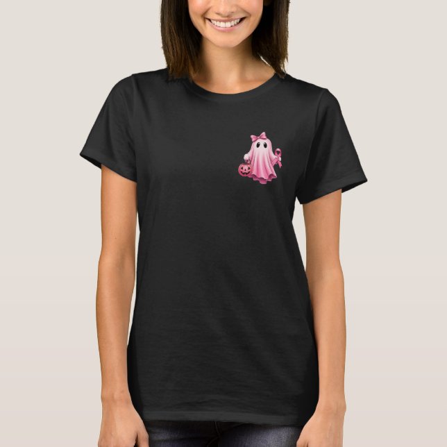 Camiseta (Frente e Trás) em outubro Vestimos Cancer Rosa (Frente)