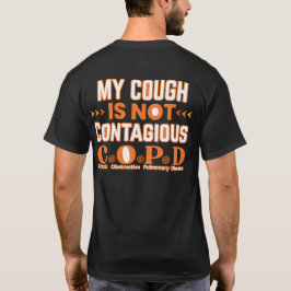 Camiseta Frente e Verso- DPOC Minha Tosse Não É Contagiosa