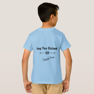 Camiseta Frente Personalizada à Distância Social Obrigado