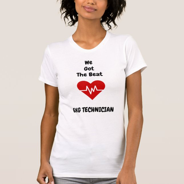 Camiseta Frequência cardíaca do técnico ECG (Frente)