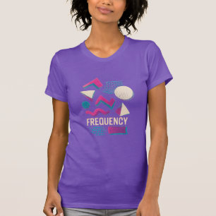 Camiseta FREQUÊNCIA – Design Abstrato Vintage Synthwave