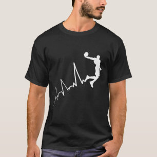 Camiseta Frequência ECG de pulsação do jogador de basquete