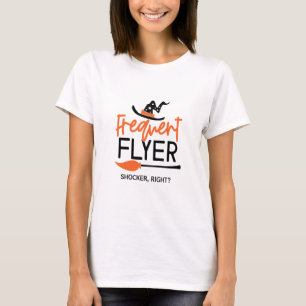 Camiseta Frequent Flyer Halloween Laranja Preto