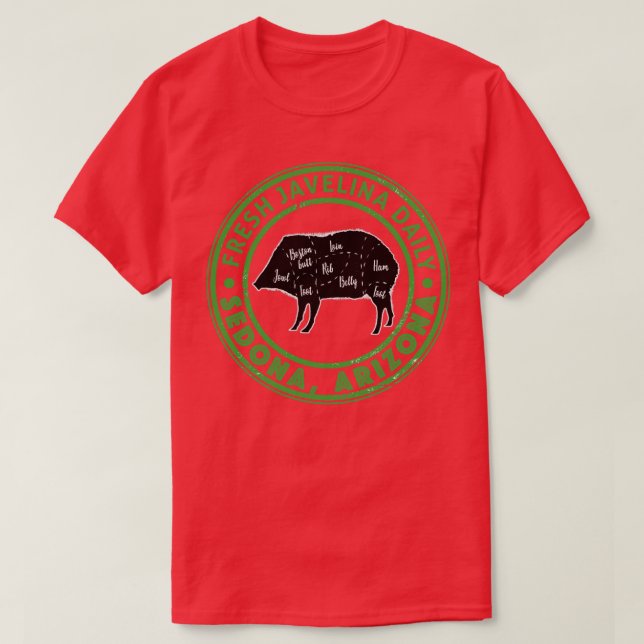 Camiseta Fresco de Javelina Daily Sedona Arizona Souvenir G (Frente do Design)