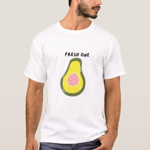 Camiseta Fresco - Design de Cartoon Bonito Avocado
