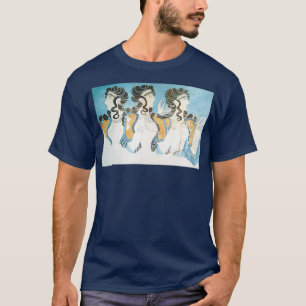 Camiseta Fresco mostra três mulheres do palácio de Cnossos