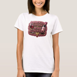 Camiseta Fresco Ouro CIDADÃO ORGULHOSO DO PAÍS DO VINHO