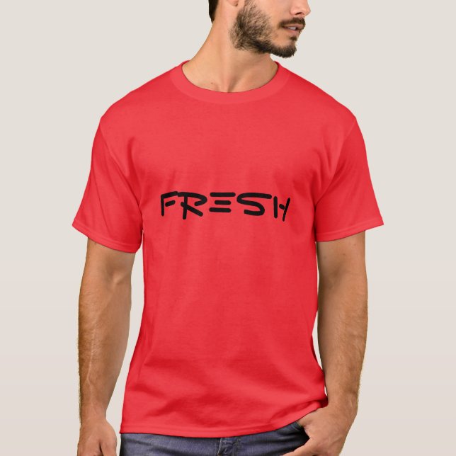 Camiseta FRESCO - preto vermelho (Frente)