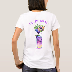 Camiseta Fresh Blueberry Juice Cool Drink T-Shirt