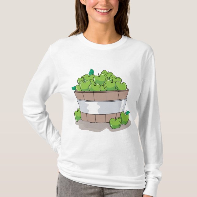 Camiseta Fresh Green Apple Harvest Barrel Granny Smith (Frente)