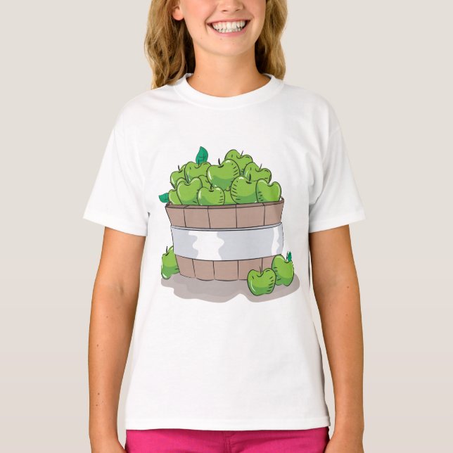 Camiseta Fresh Green Apple Harvest Barrel Granny Smith (Frente)