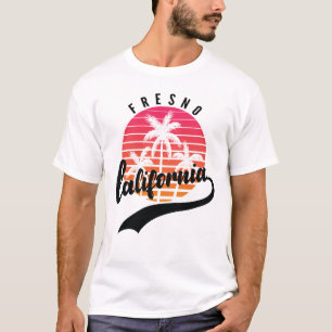 Camiseta Fresno, California Retro Sunset Men's T-Shirt
