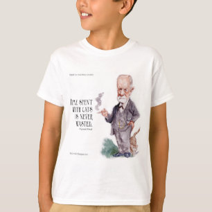 Camiseta Freud & Citação Sobre Gatos Meninos