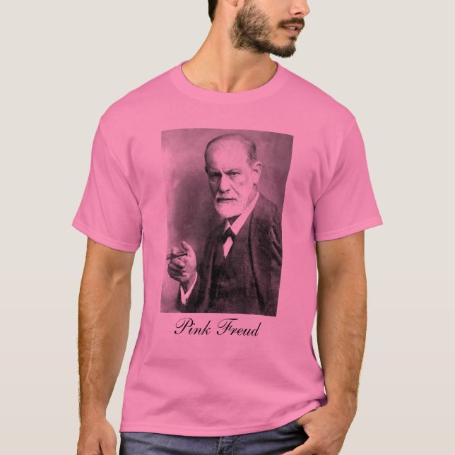 Camiseta Freud cor-de-rosa (Frente)