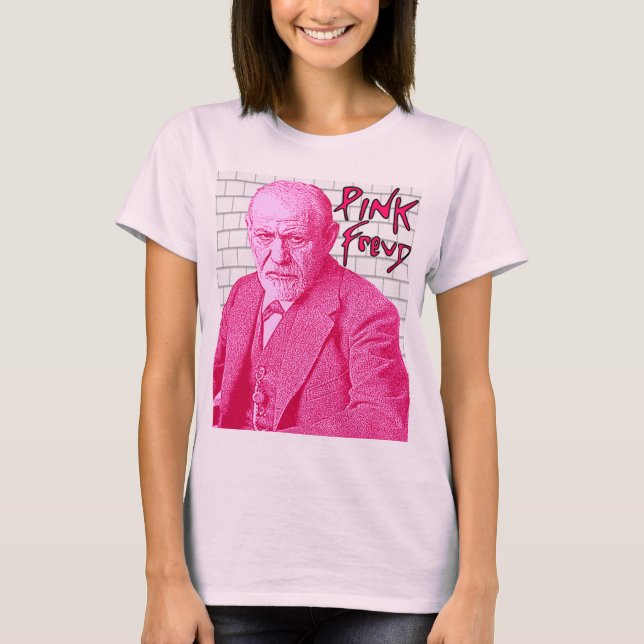 Camiseta FREUD COR-DE-ROSA, FREUD, psiquiatria, psicanálise (Frente)