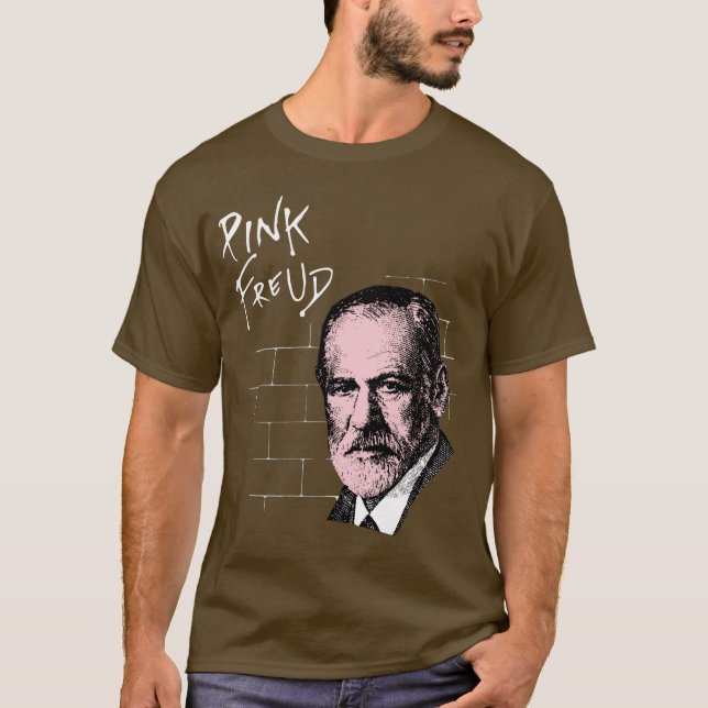 Camiseta Freud cor-de-rosa Sigmund Freud (Frente)