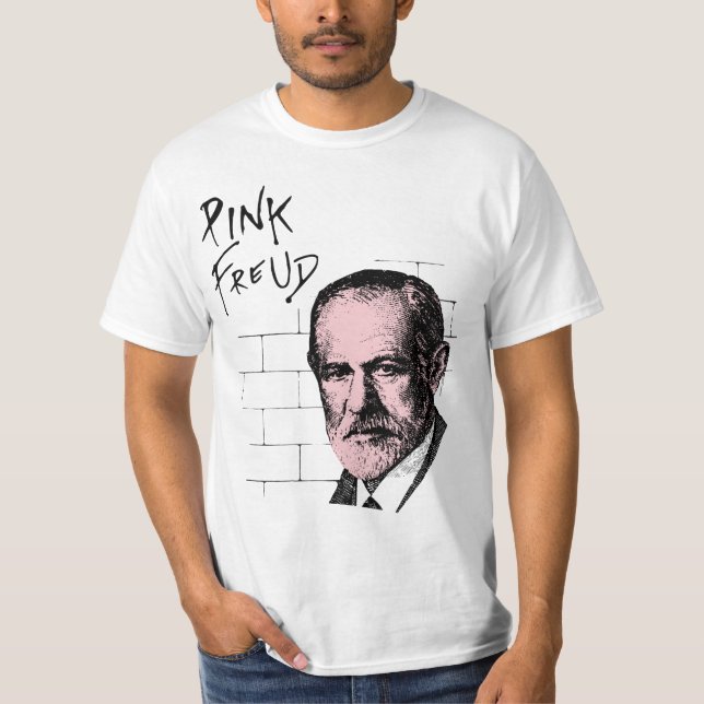 Camiseta Freud cor-de-rosa Sigmund Freud (Frente)