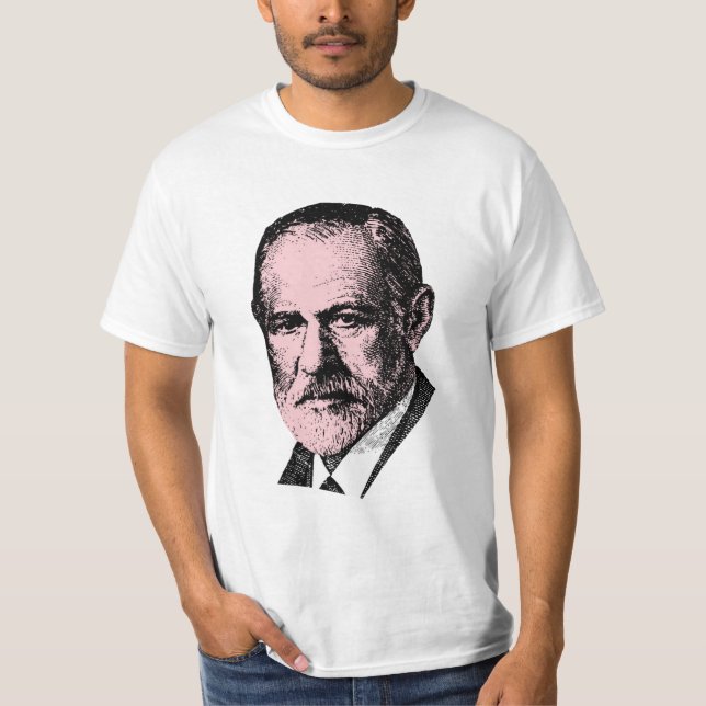 Camiseta Freud cor-de-rosa Sigmund Freud (Frente)