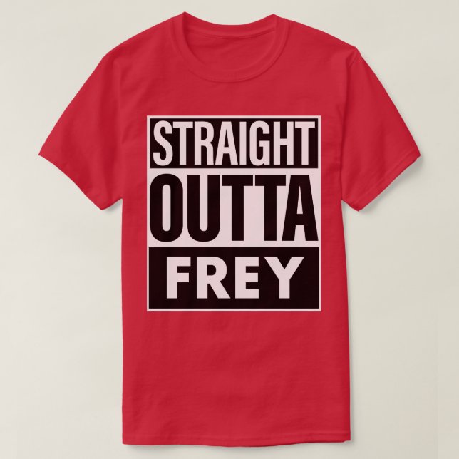 Camiseta Frey Name Hetero Outta Frey (Frente do Design)