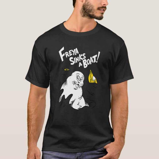 Camiseta Freya A Morsa Afunda Um Barco (Frente)