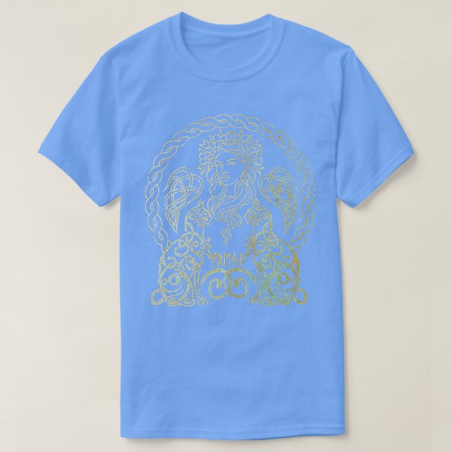 Camiseta Freya Goddese Freyja Viking Norse Mythology Celtic (Frente do Design)