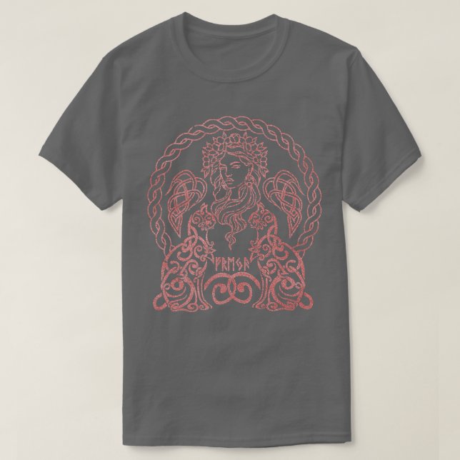 Camiseta Freya Goddess Freyja Viking Norse Mythology Celtic (Frente do Design)
