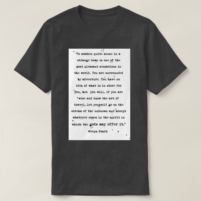 Camiseta Freya Stark Explorer (Frente do Design)