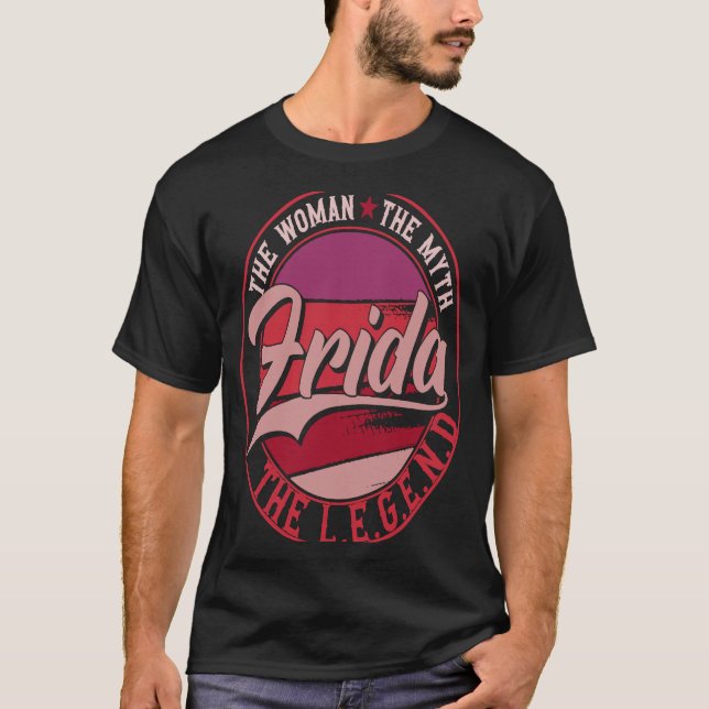Camiseta Frida, a Senhora do Mito, a Lenda (Frente)