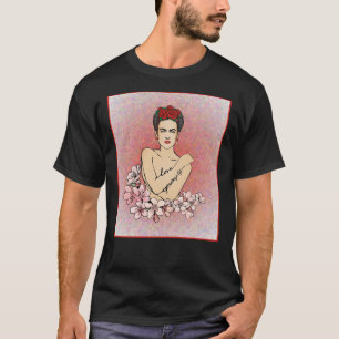 Camiseta Frida Kahlo Ama-se de retrato estético Canv