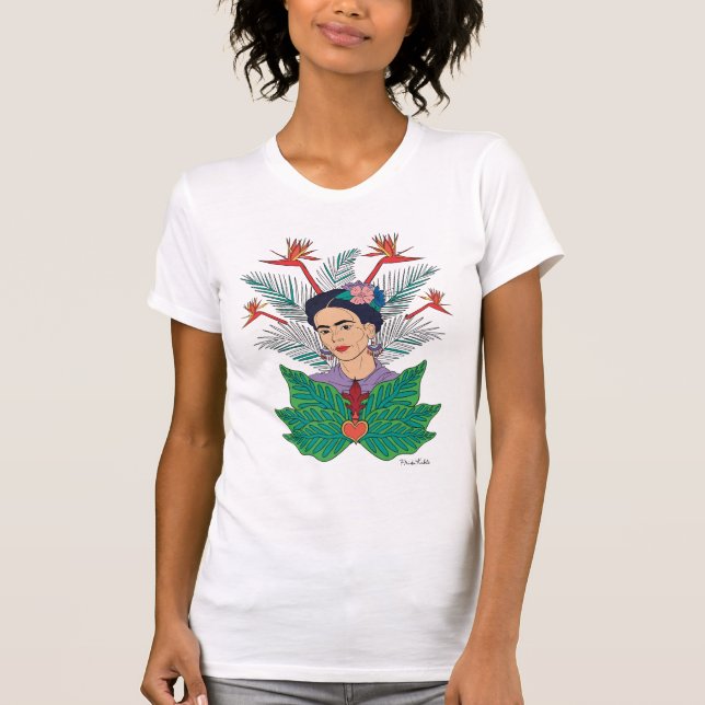 Camiseta Frida Kahlo | Aves do paraíso (Frente)