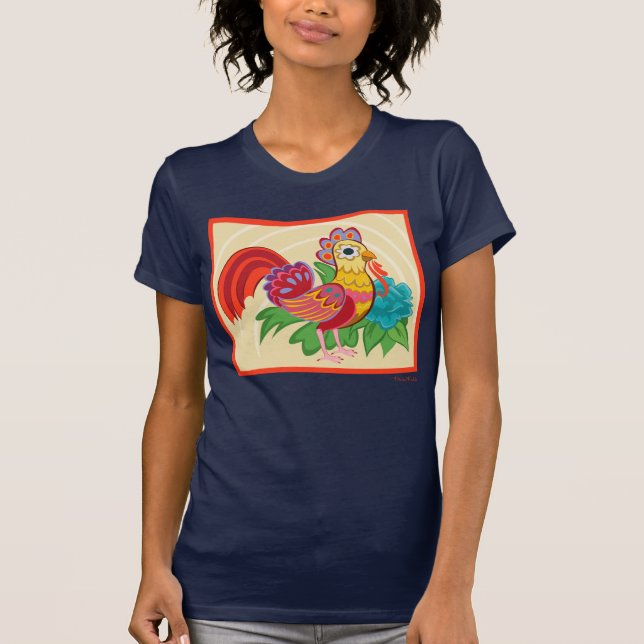 Camiseta Frida Kahlo Chicken Graphic (Frente)