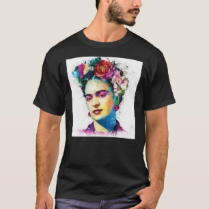 Camiseta Frida Kahlo Chiffon Cópia Essencial do Camisa-T