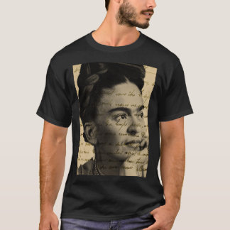 Camiseta Frida Kahlo Letters Clássico T-Shirt Essencial T-S