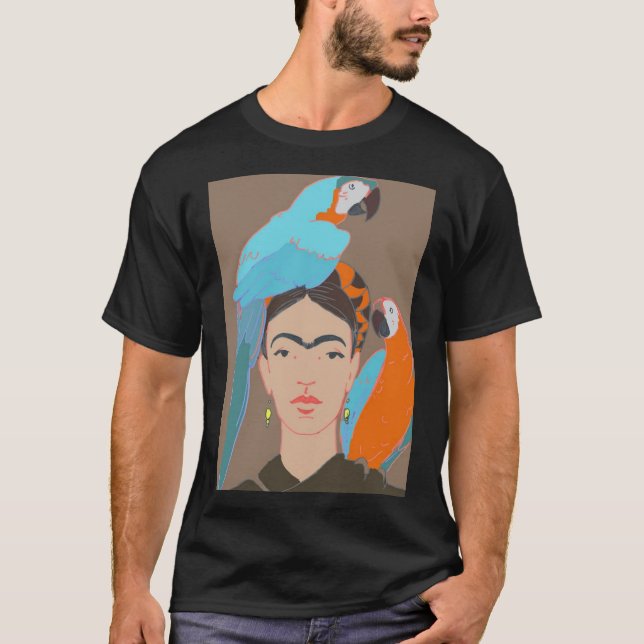 Camiseta FRIDA KAHLO Mexican Feminist portrait Art poster A (Frente)