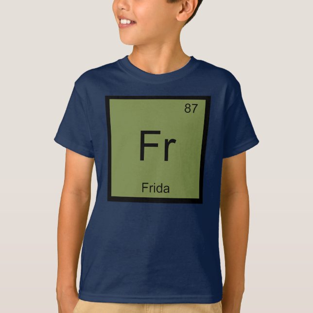 Camiseta Frida Name Chemistry Elemento Periódico (Frente)