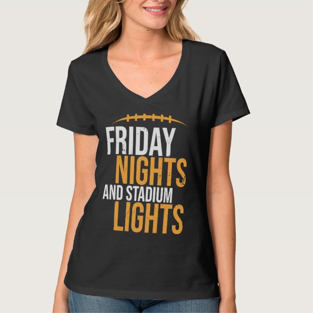 Camiseta Friday Nights and Stadium Lights American Football (Frente)