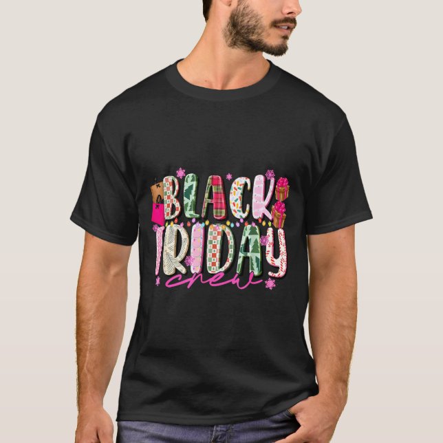 Camiseta Friday Shopng Crew Christmas Lights Black Shopng F (Frente)
