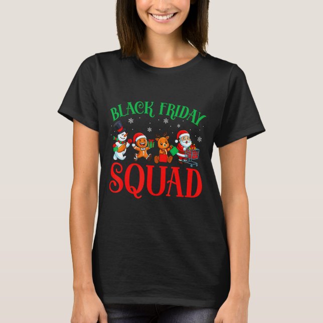 Camiseta Friday Shopng Squad Christmas Black Shopng Family  (Frente)