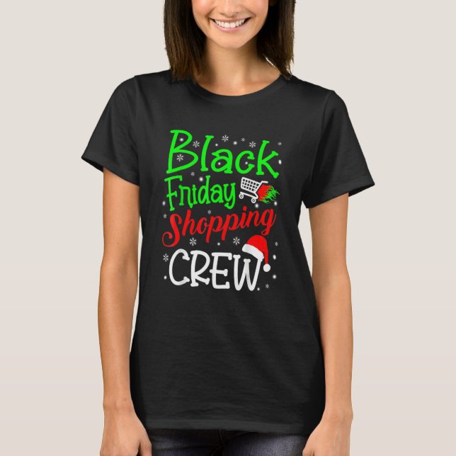 Camiseta Friday Shopping Crew Christmas Black Shopping Fami (Frente)