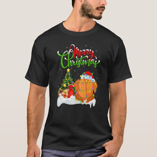 Camiseta Fried Chicken  Xmas Decorations Fried Chicken Chri (Frente)