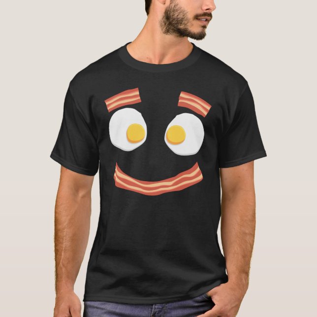 Camiseta Fried Egg and Thick Slice Bacon Breakfast  Food (Frente)