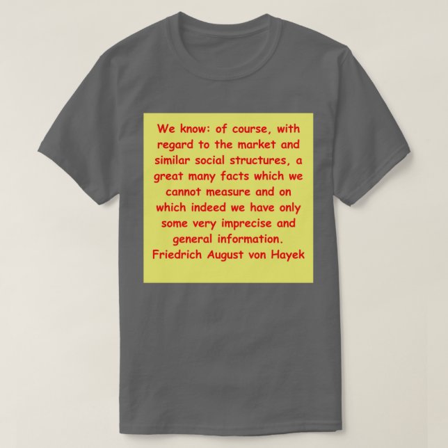 Camiseta Friedrich August von Hayek 14 (Frente do Design)