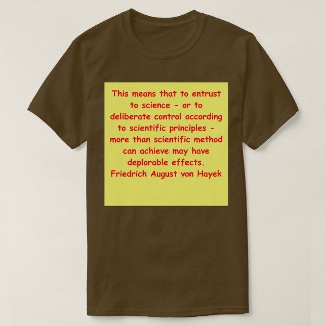 Camiseta Friedrich August von Hayek 22 (Frente do Design)